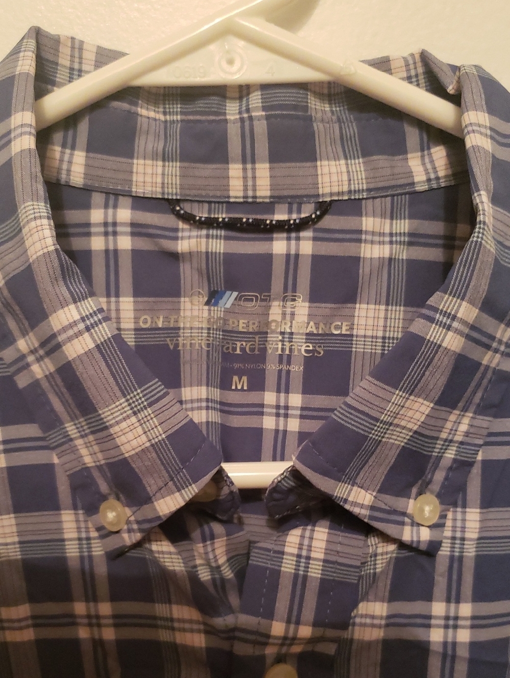 Vineyard Vines Blue and White Plaid Button-Down Shirt
